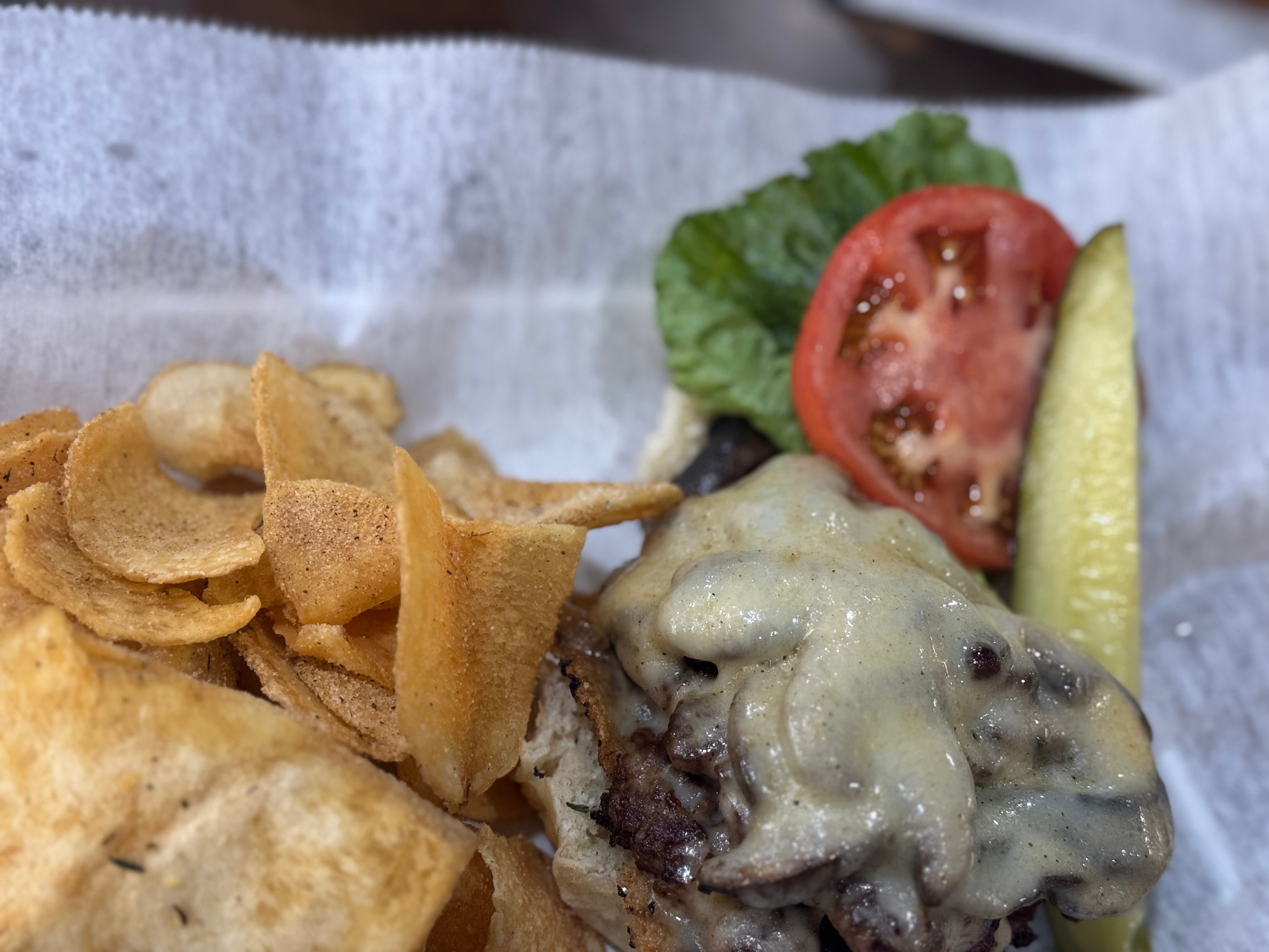 Mushroom & Swiss Sandwich.