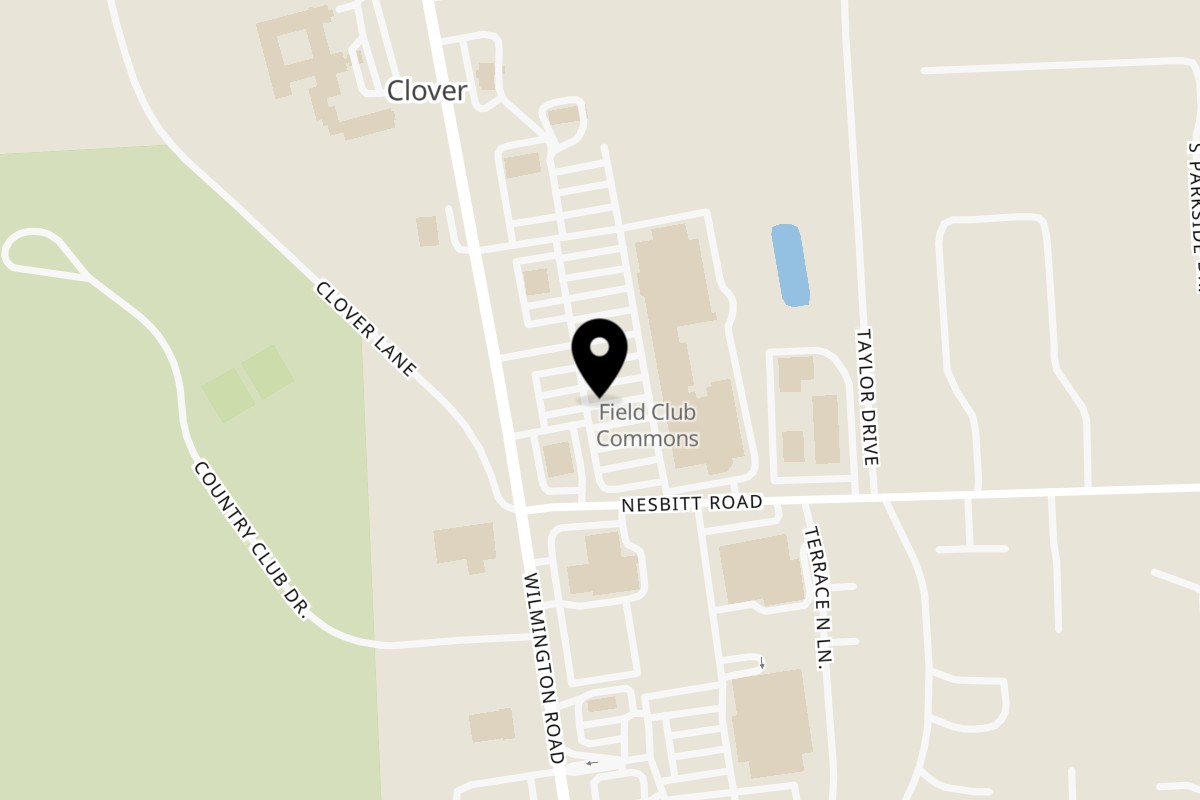 Map showing the location of Sims Cafe on 3310 Wilmington Rd in New Castle